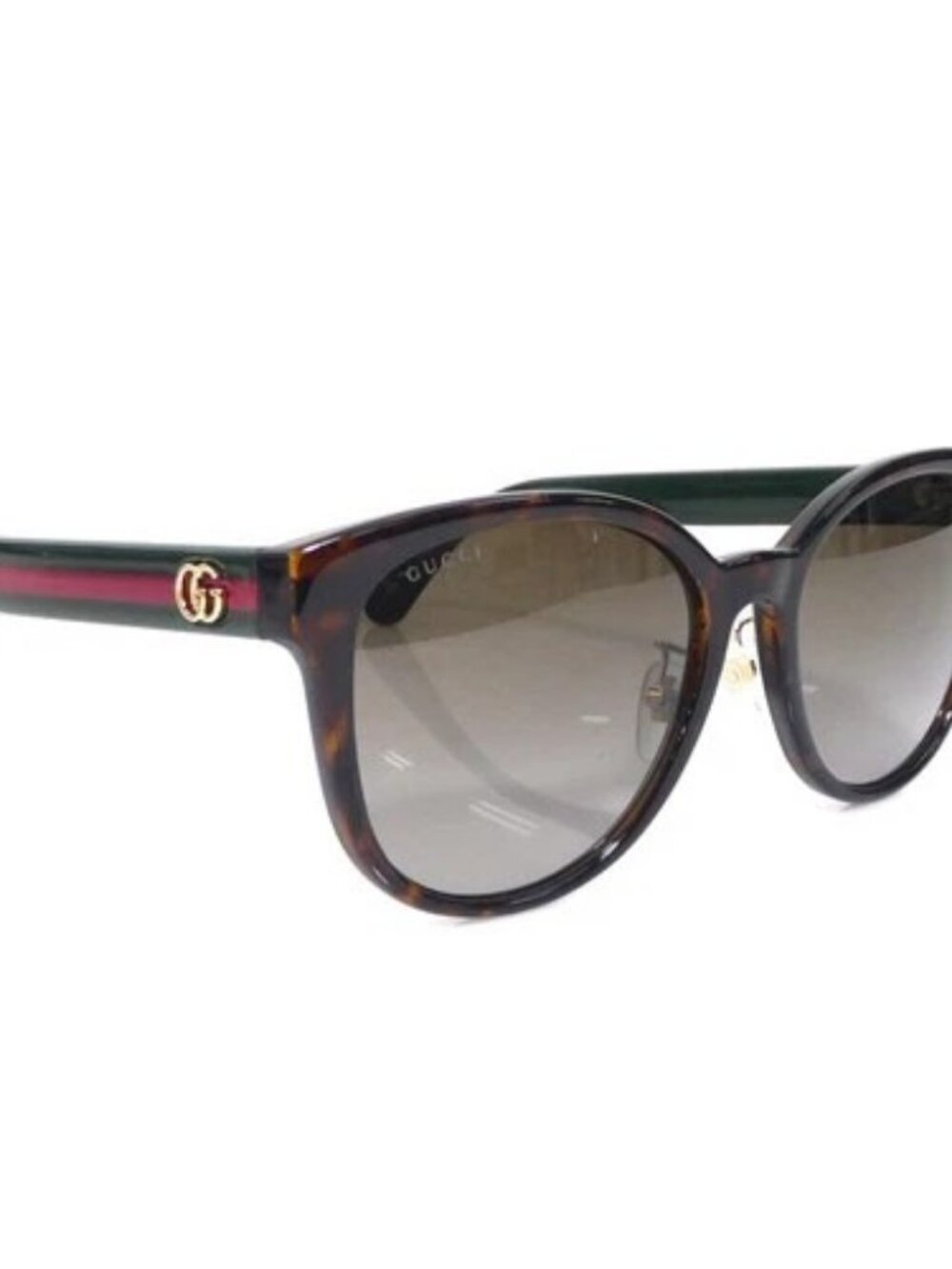 Auth GUCCI Sunglasses Brown/Green/Red Plastic/Goldtone - e61785i - Picture 1 of 10